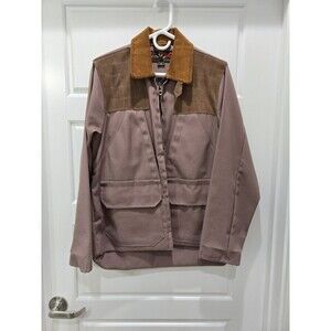 VINTAGE 10X MFG CO SPORT CLOTHING HUNTING JACKET TAN CANVAS UNISEX SMALL HUNTER